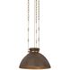 Allston 1 Light 18 inch Patina Brass and Ceramic Molten Umber Pendant Ceiling Light
