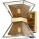 Expression 2 Light 5.25 inch Gold Leaf Bath and Vanity Wall Light