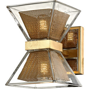 Expression 2 Light 5.25 inch Gold Leaf Bath and Vanity Wall Light