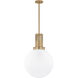 Tobias 1 Light 15.75 inch Patina Brass Pendant Ceiling Light