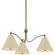 Clive 3 Light 30 inch Patina Brass/Soft Sand Chandelier Ceiling Light