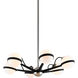 Ace 6 Light 27.75 inch Textured Black/Polished Nickel Chandelier Ceiling Light