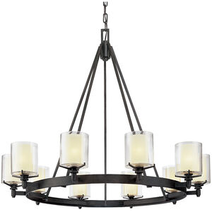 Arcadia 10 Light 40 inch French Iron Chandelier Ceiling Light