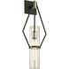 Raef 1 Light 9.5 inch Textured Black & Polish Nickel Wall Sconce Wall Light