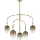 Harvey 5 Light 42 inch Patina Brass Chandelier Ceiling Light