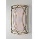 Sausalito 2 Light 10 inch Silver Gold Wall Sconce Wall Light