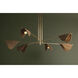 Barnaby 6 Light 60 inch Vintage Gold Leaf Chandelier Ceiling Light