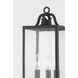 Caiden 3 Light 22 inch Forged Iron Post