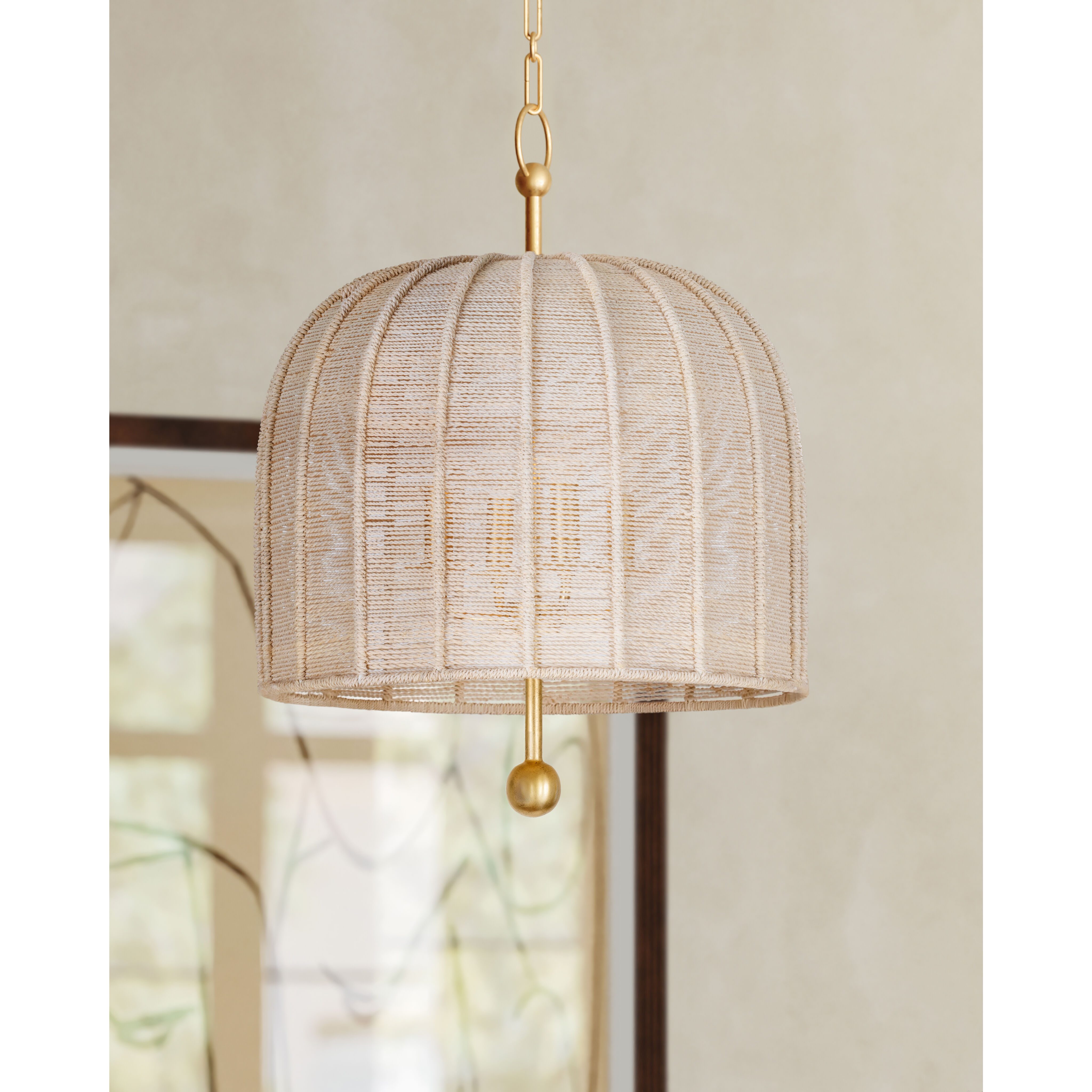 Lonnie 3 Light 15.25 inch Vintage Gold Leaf Pendant Ceiling Light