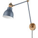Makin 1 Light 6 inch Patina Brass Plug-in Sconce Wall Light