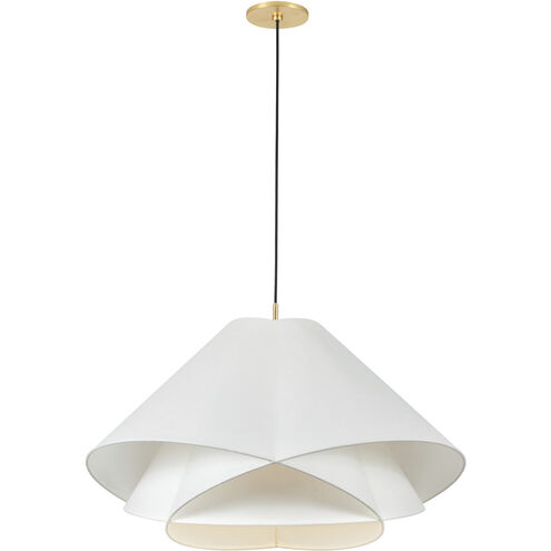 Edna 1 Light 34.5 inch Vintage Gold Leaf Pendant Ceiling Light