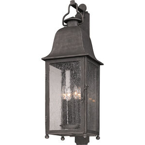 Larchmont 4 Light 31.5 inch Aged Pewter Outdoor Wall Sconce