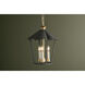 Wildomar 3 Light 13.5 inch Vintage Gold Leaf and French Iron Indoor Lantern Ceiling Light