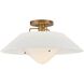 Otto 1 Light 20.5 inch Patina Brass Semi Flush Ceiling Light