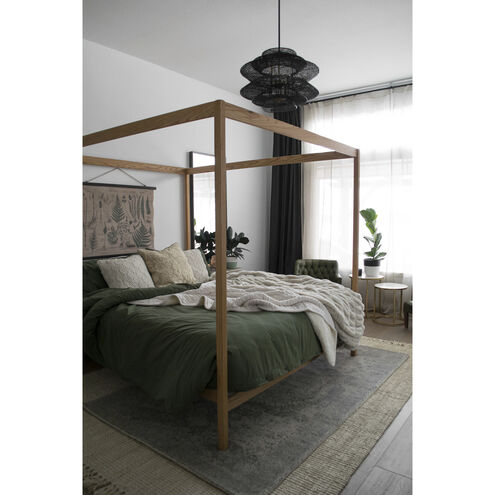 Kokoro 6 Light 23 inch Soft Black Chandelier Ceiling Light