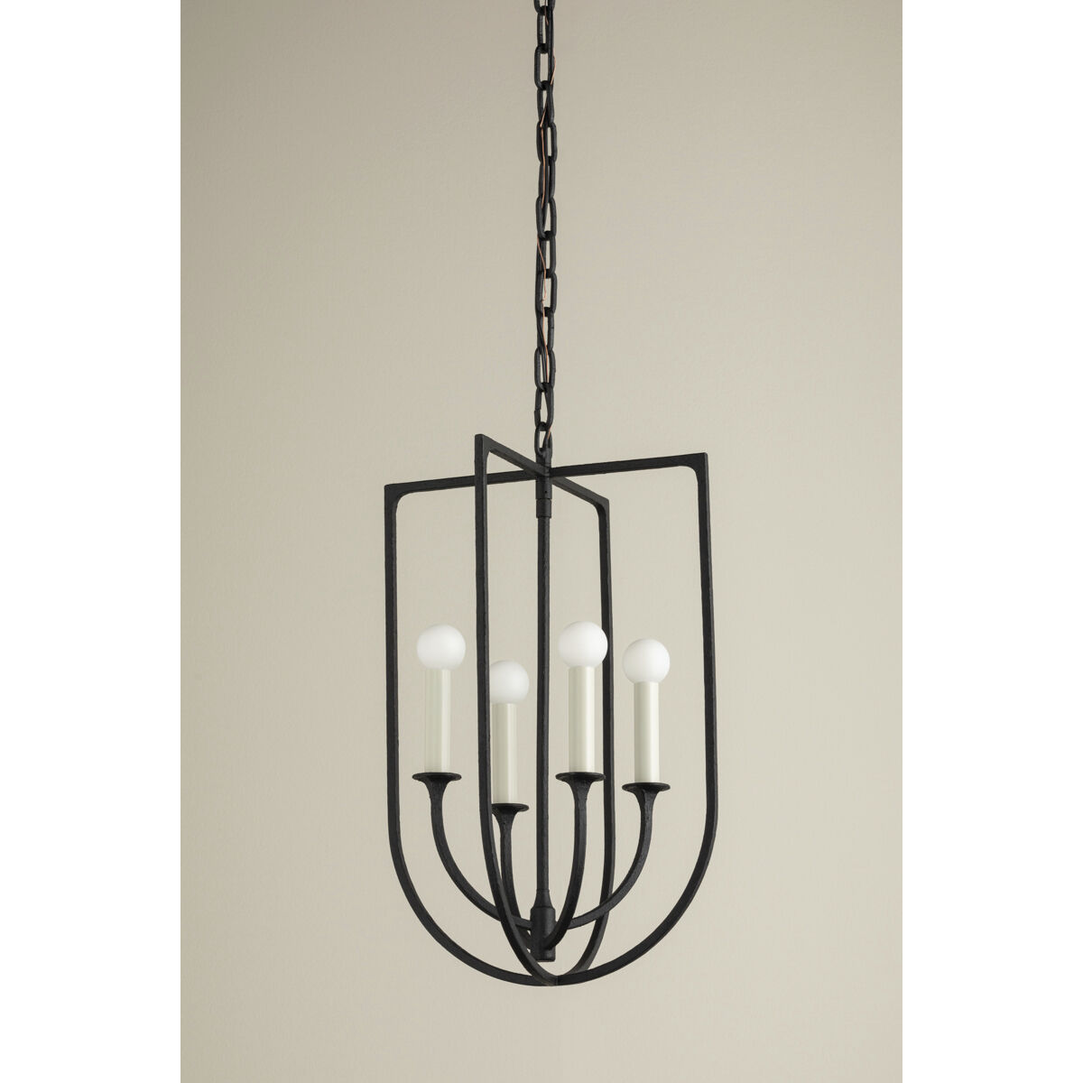 Kael 4 Light 14 inch Black Iron Indoor Lantern Ceiling Light