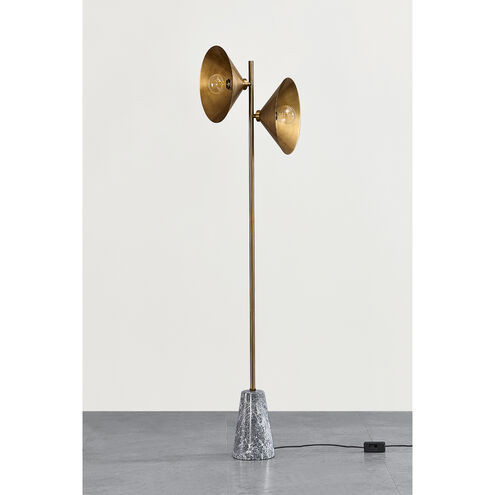 Bash 64 inch 15.00 watt Patina Brass Floor Lamp Portable Light