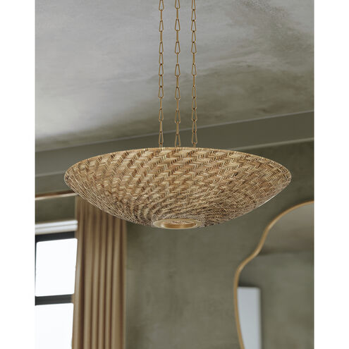 Ollie 6 Light 40.25 inch Vintage Gold Leaf Chandelier Ceiling Light