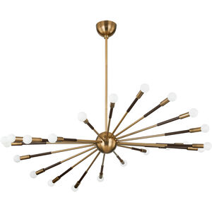 Obie 22 Light 50.75 inch Patina Brass/Bronze Chandelier Ceiling Light