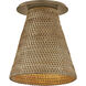 Menifee 1 Light 6 inch Patina Brass Flush Mount Ceiling Light