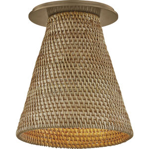 Menifee 1 Light 6 inch Patina Brass Flush Mount Ceiling Light