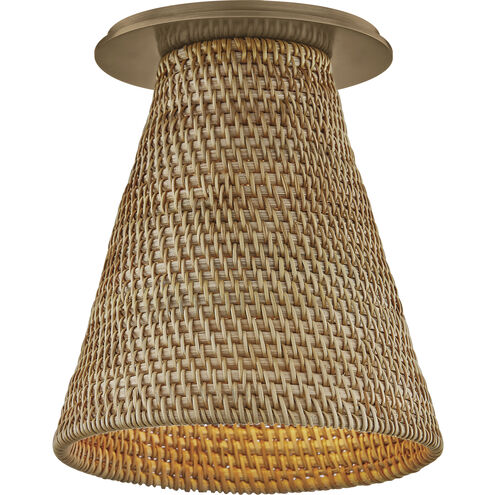 Menifee 1 Light 6 inch Patina Brass Flush Mount Ceiling Light