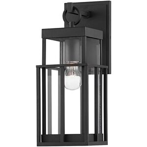 Longport 1 Light 16 inch Textured Black Outdoor Wall Sconce