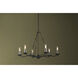 Sawyer 6 Light 36 inch Forged Iron Chandelier Ceiling Light