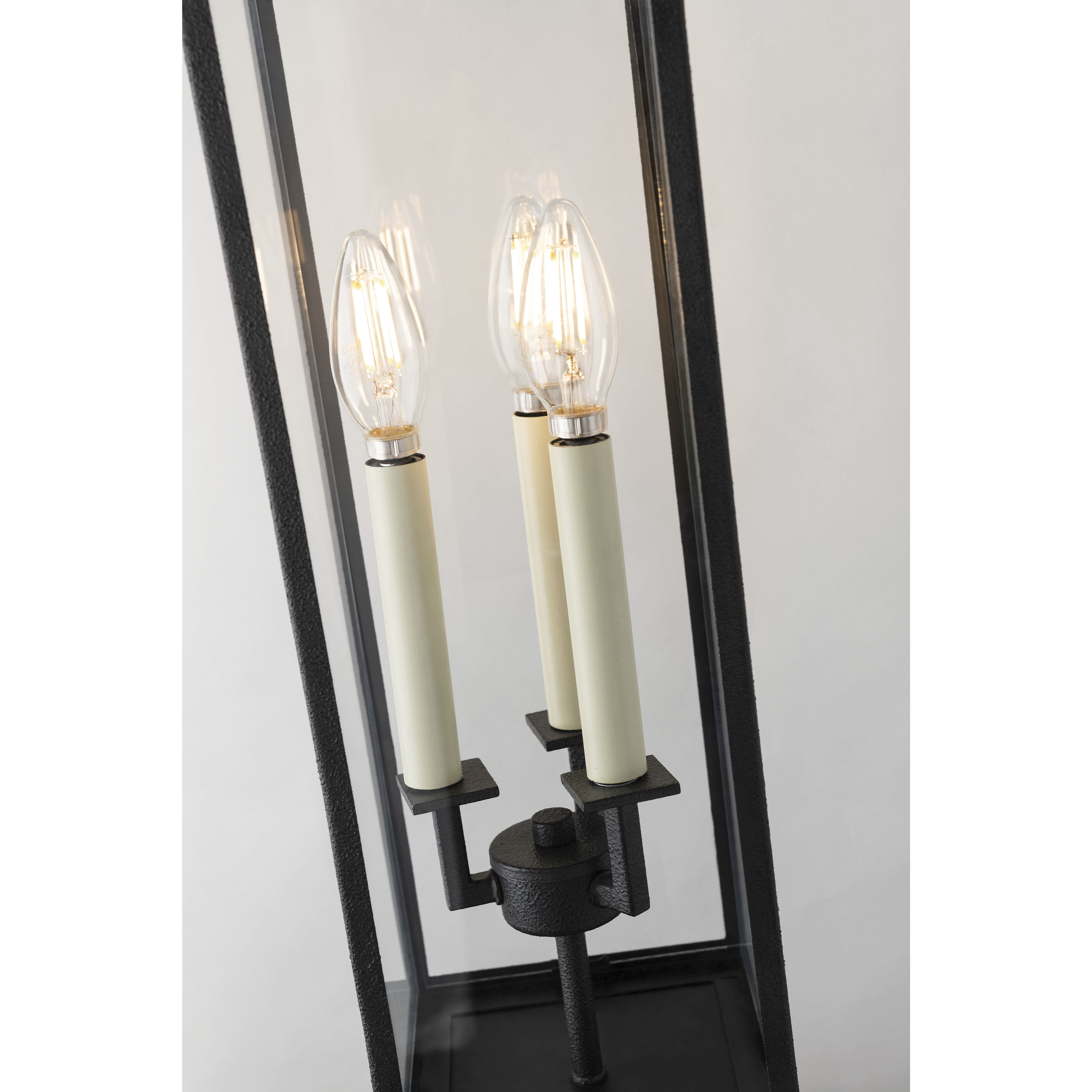 Beckham 3 Light 24 inch Forged Iron Post 