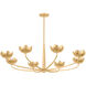 Arcata 8 Light 55 inch Vintage Gold Leaf Chandelier Ceiling Light