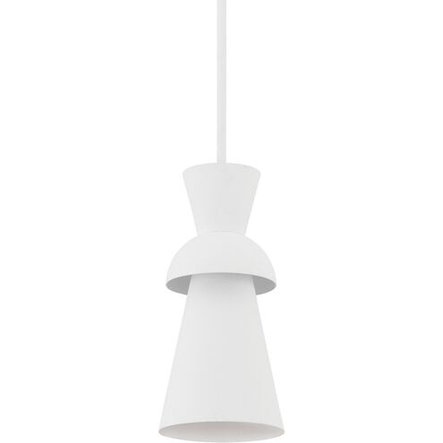 Florence 1 Light 7 inch Gesso White Pendant Ceiling Light