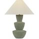 Kamas 27 inch 15 watt Patina Brass and Ceramic Oak Moss Table Lamp Portable Light