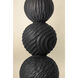 Miela 64 inch 15.00 watt Forged Iron/Ceramic Black Motif Table Lamp Portable Light
