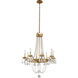 Viola 8 Light 27.5 inch Distressed Gold Leaf Chandelier Ceiling Light
