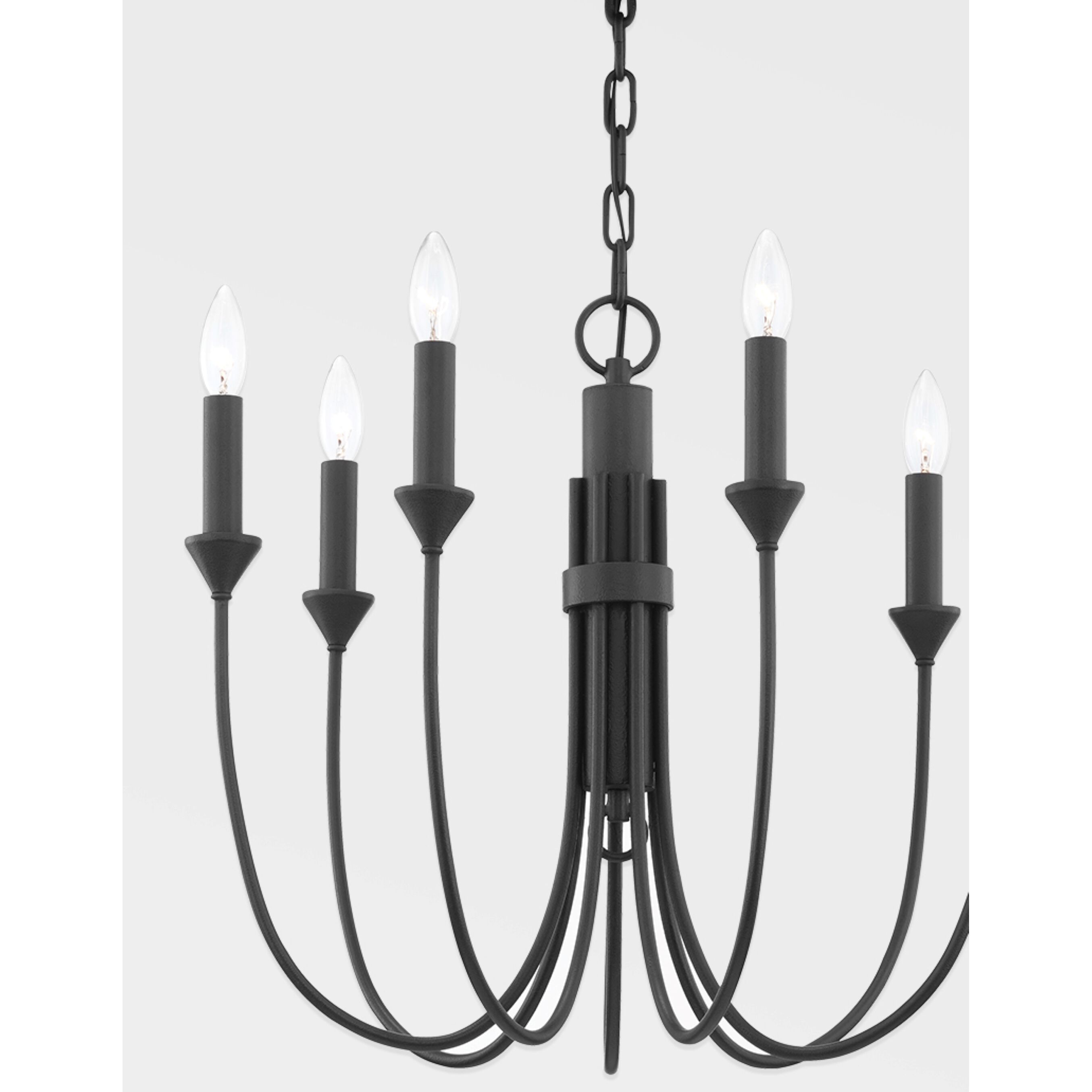 Cate 7 Light 21.5 inch Forged Iron Chandelier Ceiling Light in Forged Bronze