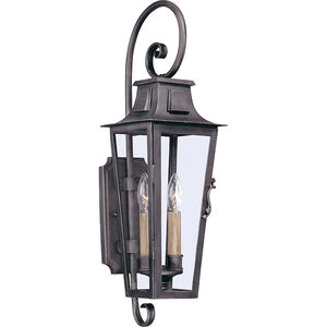 Parisian Square 2 Light 7 inch Aged Pewter Wall Sconce Wall Light