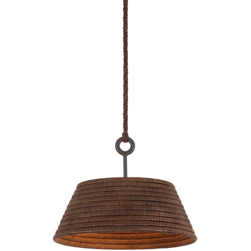 Sequoia 1 Light 23.75 inch Textured Bronze w/ Highlight Pendant Ceiling Light