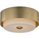 Allure 2 Light 13 inch Gold Leaf Flush Mount Ceiling Light, Opal White Glass