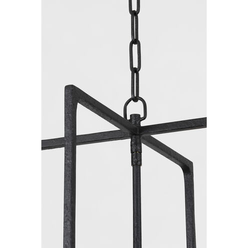 Kael 4 Light 18 inch Black Iron Indoor Lantern Ceiling Light
