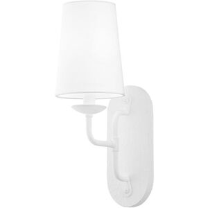 Moe 1 Light 6 inch Gesso White Wall Sconce Wall Light