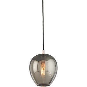 Odyssey 1 Light 7 inch Carbide Black and Polished Nickel Pendant Ceiling Light