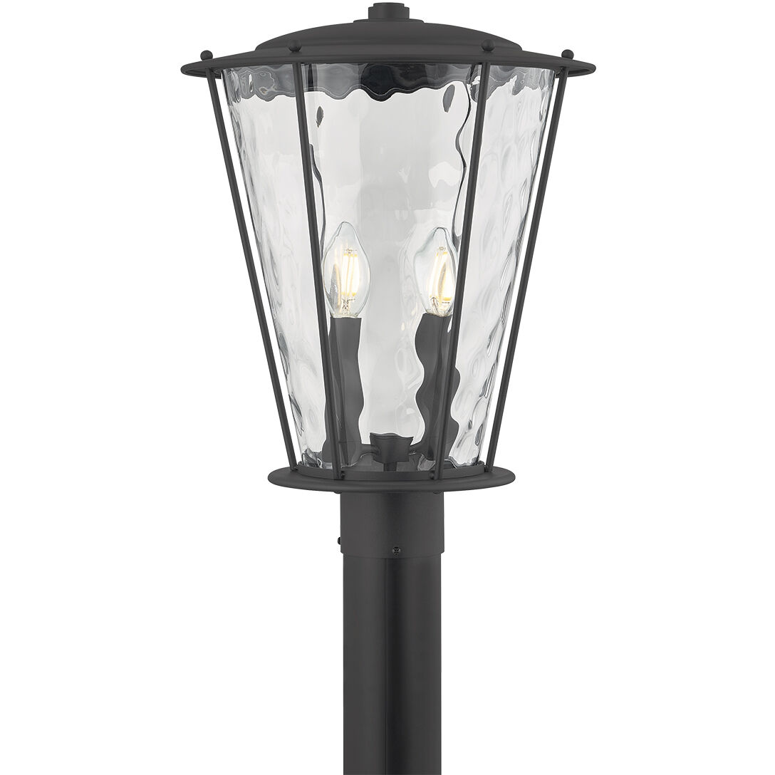 Jantzen 2 Light 14.5 inch Texture Black Post Lantern