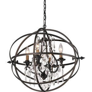Byron 4 Light 20 inch Vintage Bronze Chandelier Ceiling Light