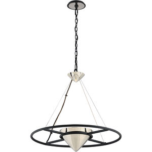 Zero Gravity LED 25 inch Carbide Black and Polished Nickel Pendant Ceiling Light