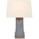 Fasolt 22.5 inch 15 watt Patina Brass and Ceramic Vintage Chambray Table Lamp Portable Light
