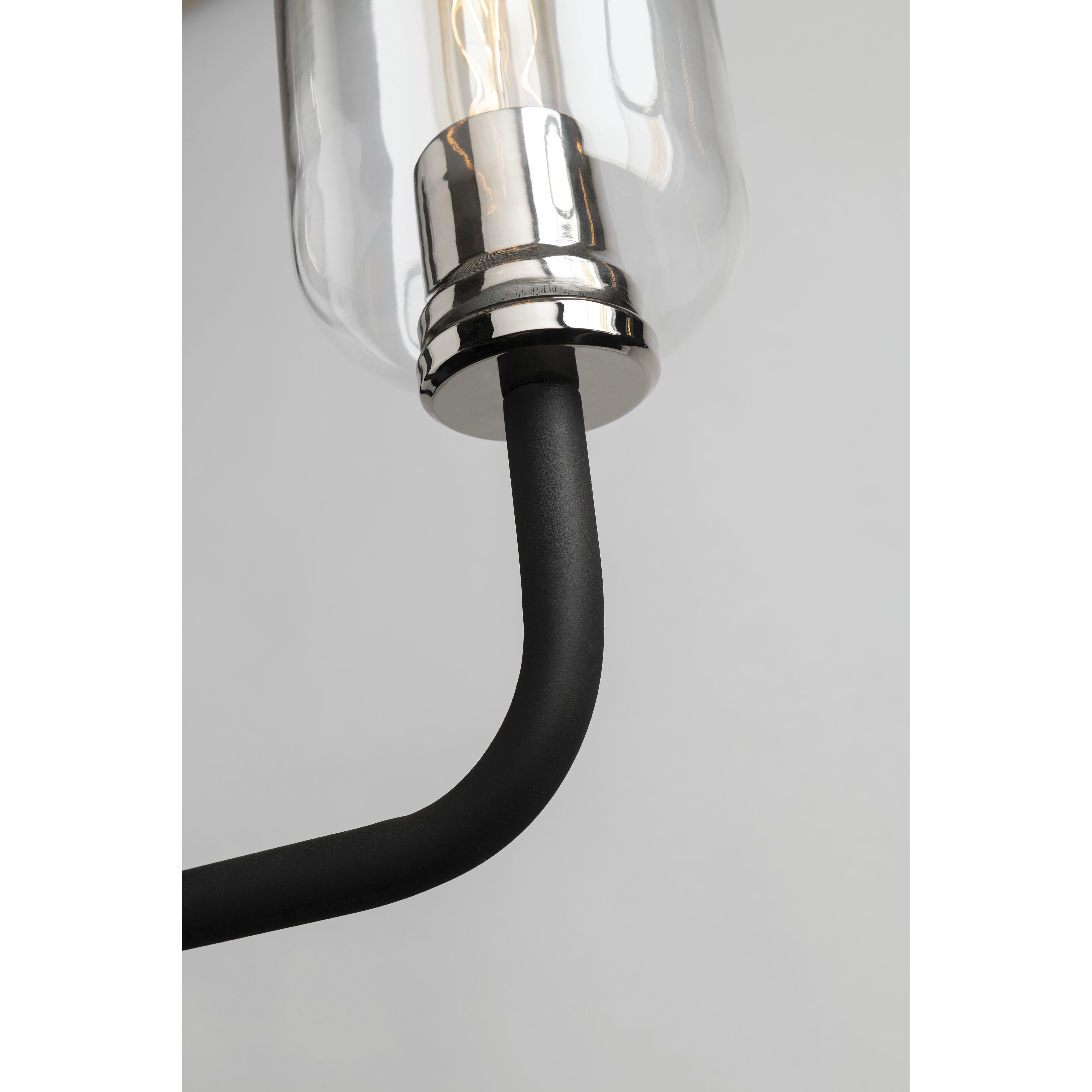 Aeon 8 Light 37 inch Carbide Black and Polished Nickel Chandelier Ceiling Light