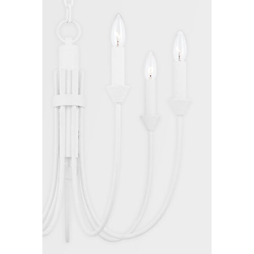 Cate 7 Light 22 inch Gesso White Chandelier Ceiling Light