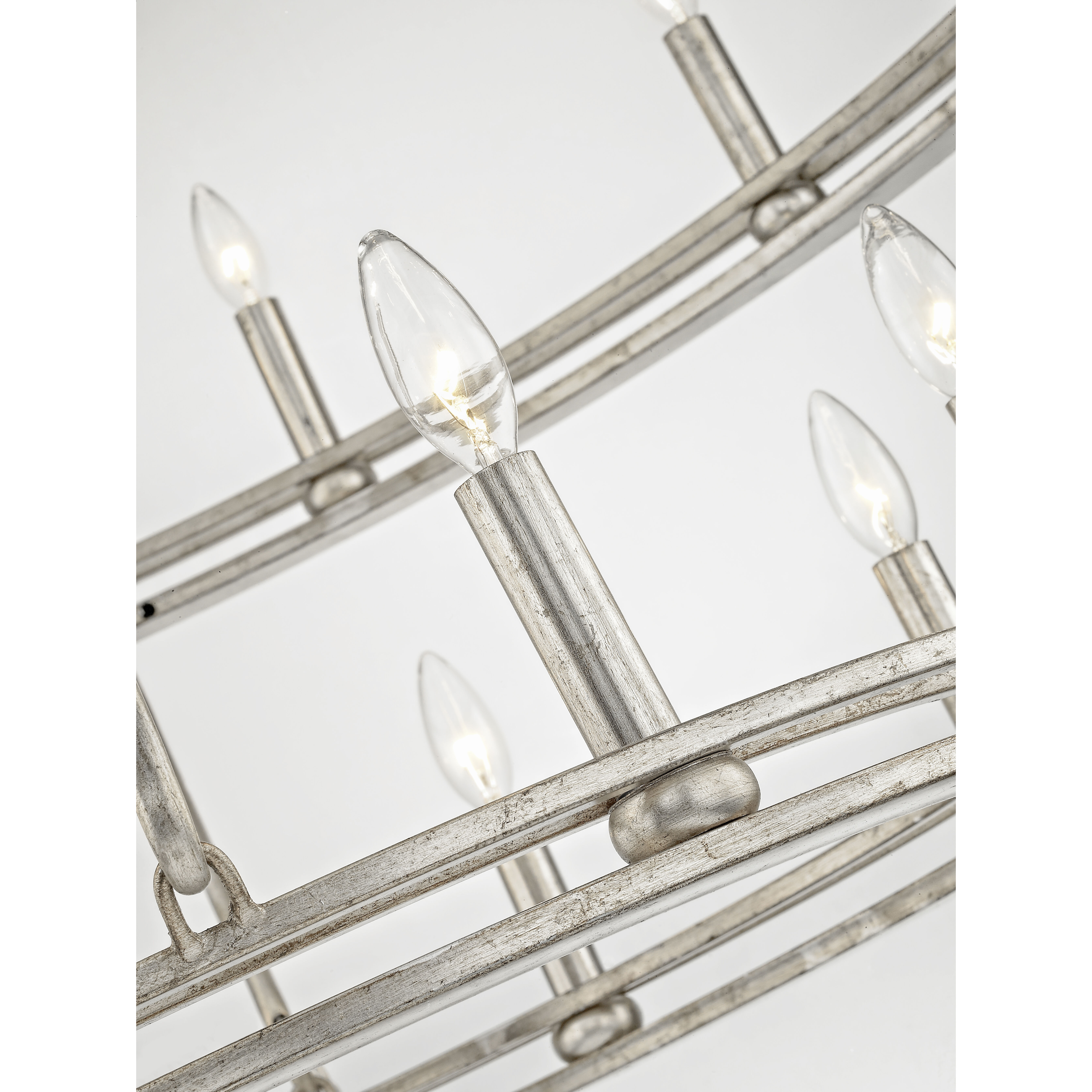 Sutton 20 Light 32 inch Champagne Silver Leaf Chandelier Ceiling Light