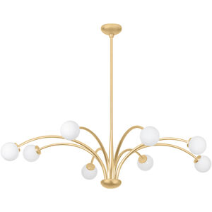 Orinda 8 Light 54.25 inch Vintage Gold Leaf Chandelier Ceiling Light