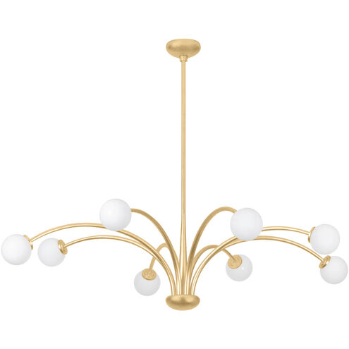 Orinda 8 Light 54.25 inch Vintage Gold Leaf Chandelier Ceiling Light